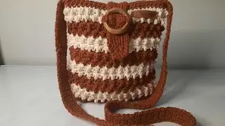Como fazer Bolsa de crochê com/ Fivela fácil e rapida de fazer
