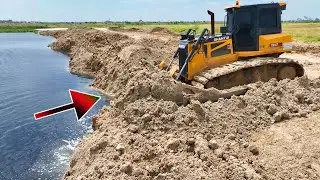 Wow!!!Amazing Land Transport Video Combination With Bulldozer SHANTUI DH17 C3  &  Dump Truck 25Ton
