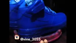 All Blue Air Force ones, Custom painted