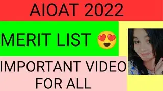 AIOAT MERIT LIST 😍😍