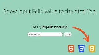 set the input feild value to HTML tags. HTML || CSS || JavaScript.