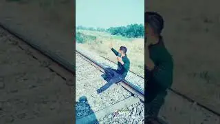 Best and funny selfies taking tiktok video on railway track/saurya