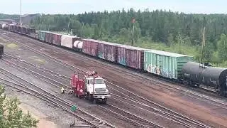 BLE903 SD40T-3 & DMIR215 SD38-2 Switching in the Proctor Train Yard.