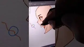 Struggling with side profiles? ✍️ #digitalart #howtodraw #shorts #animeart #drawing #foryou