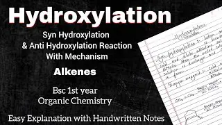 Hydroxylation || Syn & Anti Hydroxylation of Alkenes | Alkenes | Chemistry of Aliphatic Hydrocarbons