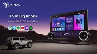 11 5 inch Touchscreen CarPlay and Android Auto Radio with 2 Big Knobs