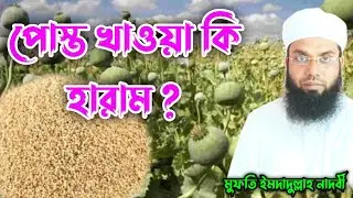 পোস্ত খাওয়া কি জায়েজ || is it permissible to use poppy seeds @SDITVDANKUNI #muft_imdadullah_nadwi