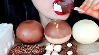 ASMR Chocolate Dessert Eating Challenge, 2x Speed Video 초콜릿 디저트 먹기 챌린지, 2배속 영상 @CREAMASMR 