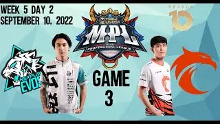 TNC PRO TEAM VS. NEXPLAY EVOS GAME 3 | MPL PHILIPPINES SEASON 10  WEEK 5 DAY 2