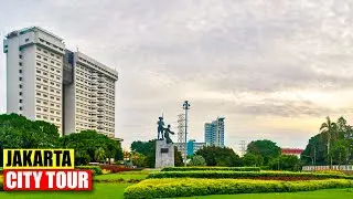 🇮🇩Jakarta City Tour 2023 During Ramadan Day | 4K Virtual City Tour