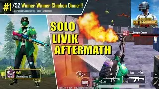Livik AFTERMATH CHICKEN DINNER Kills 23 All Bots 🤣 PUBG Mobile Solo Gameplay