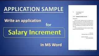 Application for salary increment | Salary increment request letter in MS Word