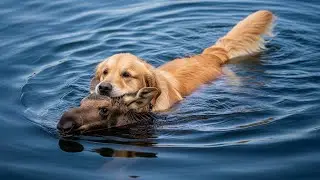 Brave Dog Jumps Into River to Save Drowning Deer &mdash; What Follows Will Amaze You
