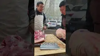 One Second To Cut The Back Leg Meat #ASMR# food #skills