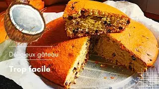 Gâteau coco mascarpone aux pépites de chocolat #noixdecoco  #mascarpone #gâteau #ciambella #cake
