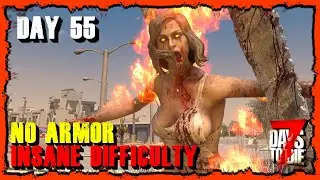 V2.4 | Round 3 in the World's Most Dangerous Horde Base!| No Armor! | Insane! | 7 Days to Die
