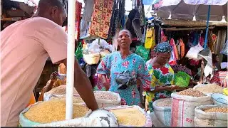 $18 IN A BIG LOCAL NIGERIAN MARKET IN 2024 | CURRENT COST OF FOOD ITEMS | NIGERIAN MARKET VLOG