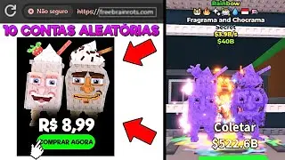 Comprando 10 Contas com Brainrots Raros de 0.03% na Internet... Roube um Brainrot (Roblox)
