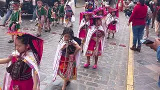Peruvian Children Parade in Colorful, Traditional Costumes