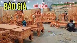 BÁO GIÁ - những bộ ghế gỗ Gõ Đỏ và Hương Đá có sẵn. lh 0948086889