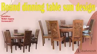 Round dinning table sun design 8 chairs
