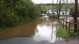 FLOODS AT WASHFORD WEST SOMERSET UK 30 APRIL 2012