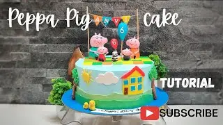 Peppa Pig Whipped cream cake | Butterscotch cake
