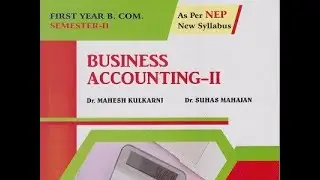L-1(NEP)  F.Y.B.Com SEM II Business Accounting - II (SPPU) Syllabus & Paper Pattern with PDF on App