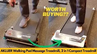 Worth It? AKLUER Walking Pad Massage Treadmill, 2 in 1 Compact  Under Desk Treadmill