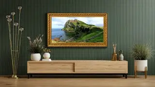 Hill Seaside 4K Photography  Framed Peaceful Art - Screensaver  - TV Wallpaper HD