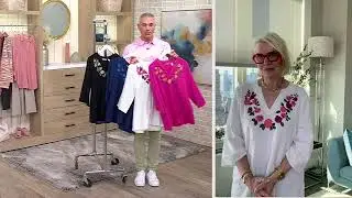 Isaac Mizrahi Live! Embroidered Gauze Tunic on QVC