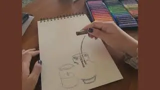 Relaxing drawing process of pink petals with oil pastels (Mungyo)