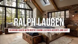 Ralph Lauren Inspired Bedroom Haven with Rustic Charm Leather Accents and Soft Serenity