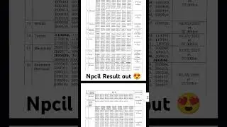 NPCIL shortlisted candidates list out😍 #npcil