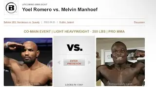 Yoel Romero Vs Melvin Manhoef Prediction Bellator 285