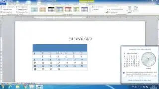 Como criar um Calend&aacute;rio  no Microsoft Word 2010