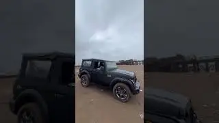 Family Time ￼is ￼life best time. ￼Enjoying on beach with my Thar￼. #beach #thar #carrent