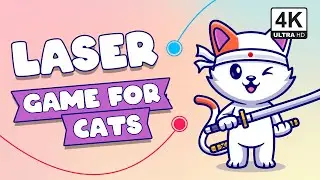 CAT GAMES 🔴🔵 Игра с Лазером для Кошек (Vol. 2) | 1 Час Cat TV &ndash; Двойной Лазер [4K UHD]
