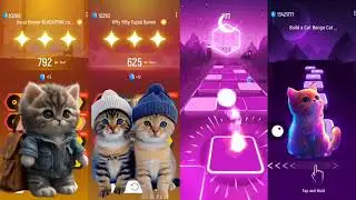 Cute cat - Jisoo Flower vs Fifty2 Cupid vs Lisa Money vs Bella build a cat. 🎶 - Tiles Hop EDM Rush!