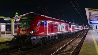 Świąteczny pociąg Tyskie 2025 - ujęcia z ziemi oraz z powietrza