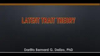 THEORIES OF CRIME CAUSATION Latent Trait Theory