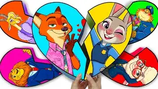 💖Paper DIY💖 ZOOTOPIA Nick & Judy Couple Heart Box 🐰 Blind Box Unboxing!