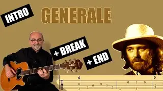 GENERALE &mdash; Francesco De Gregori intro chitarra con intavolatura