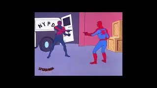 Spiderman meets 60s Spiderman - End-credits scene of Spider-Man - Into the Spider-Verse