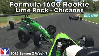 I got wrecked - iRacing Rays F1600 Rookie Series - Lime Rock Chicanes - 2023 Season 2 Week 7