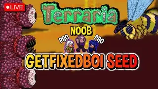 3 Idiots vs WALL OF FLESH in Terraria's HARDEST seed