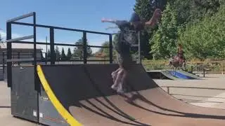 BEST QUARTER PIPE MINI RAMP SKATEBOARD TRICKS 2018! #1 Chris Haslam and friends