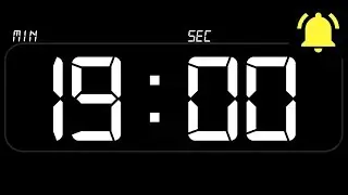 ⏰ TIMER 19 Minutes ((BEEP)) 🔔 - Countdown with Alarm