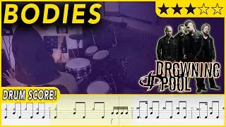 Bodies - Drowning Pool | DRUM SCORE Sheet Music | #589 DRUMSCRIBE