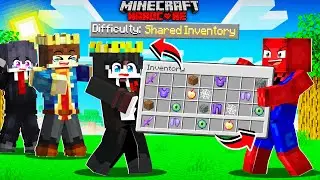 Minecraft But We Share ONE INVENTORY 😱 | Impossible Challenge